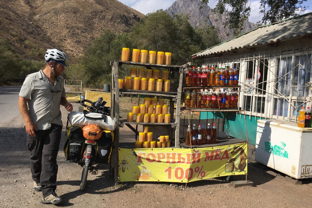 Honey-sold-on-the-street-in-kyrgyzstan